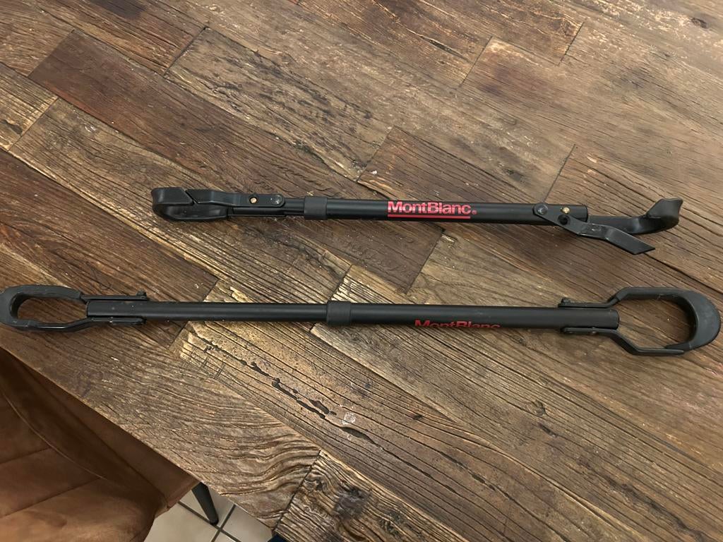 Deux barres transport velo montblanc, Auto diversen, Dakdragers, Ophalen, Gebruikt