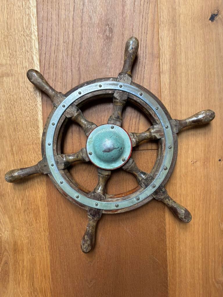 Houten stuurwiel, Watersport en Boten, Bootonderdelen, Ophalen, Gebruikt