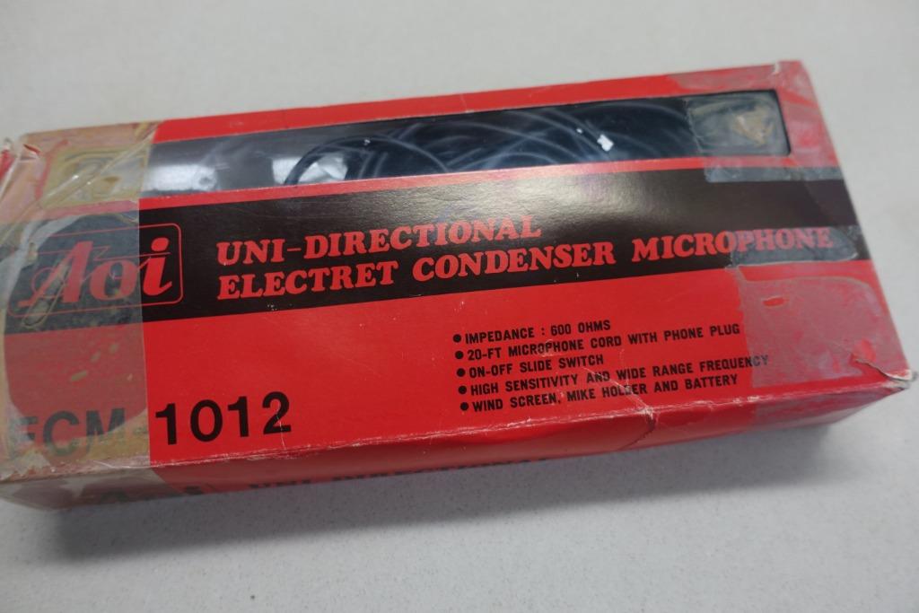 Vintage unidirectionele microfoon AOI ECM 1012, Ophalen of Verzenden, Zo goed als nieuw, Instrumentmicrofoon