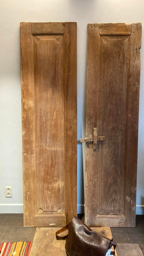 Oude massieve dubbele deur., Porte intérieure, Enlèvement, Utilisé, 120 cm ou plus