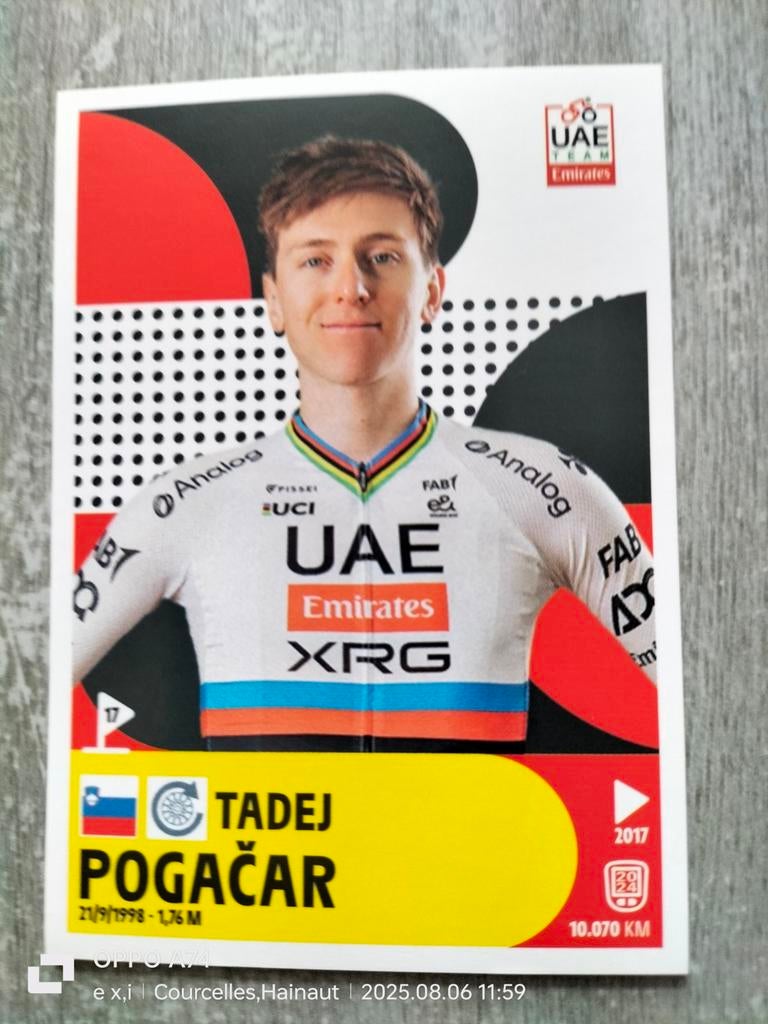 Tadej Pogacar Tour de France 2025 Panini, Collections, Neuf