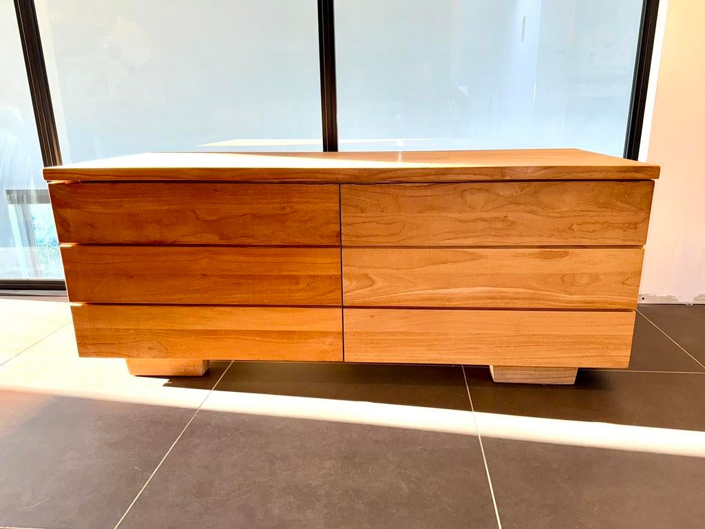 Meuble TV teck, Teck, Moins de 100 cm, 100 à 150 cm, Enlèvement