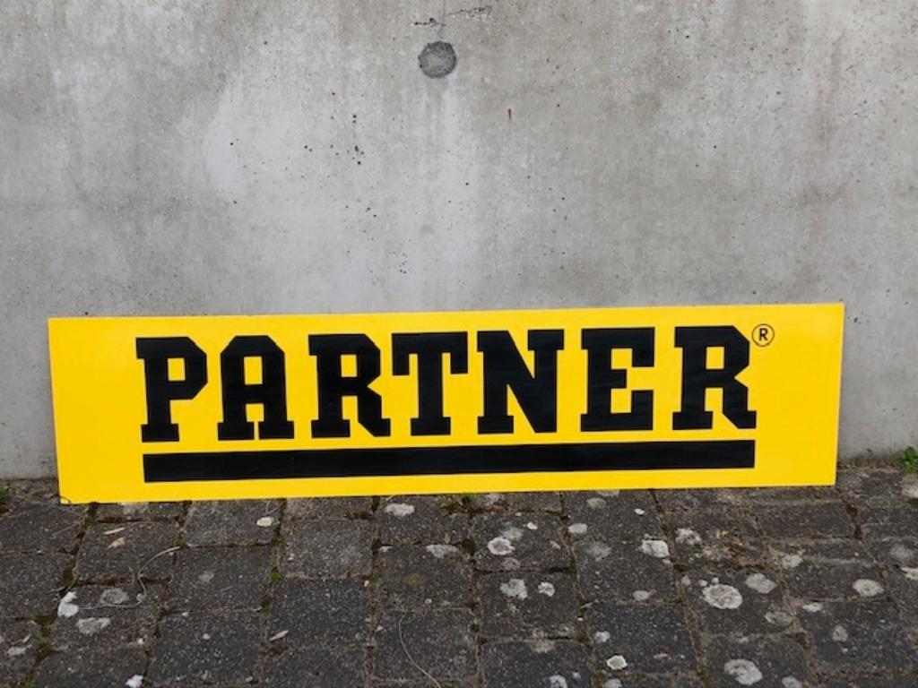 Tôle publicitaire double face, PARTNER, Enlèvement, Comme neuf