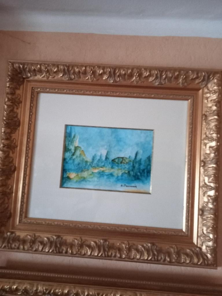 Schilderij aquarel, Ophalen