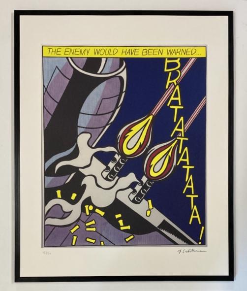 Roy Lichtenstein: lithografie 40 bij 50. Ingelijst verkocht, Antiek en Kunst, Kunst | Litho's en Zeefdrukken, Ophalen of Verzenden