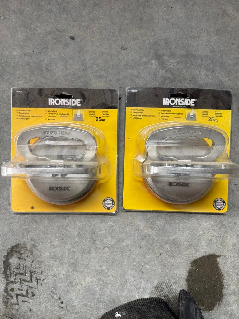 Ironside metalen glaszuigers 2stuks., Enlèvement, Neuf