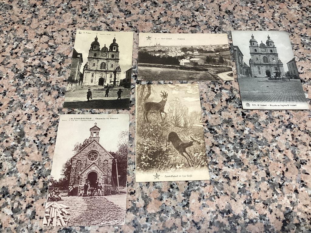 Lot de 5 cartes postales anciennes SAINT-HUBERT, Enlèvement ou Envoi, 1920 à 1940, Affranchie, Luxembourg