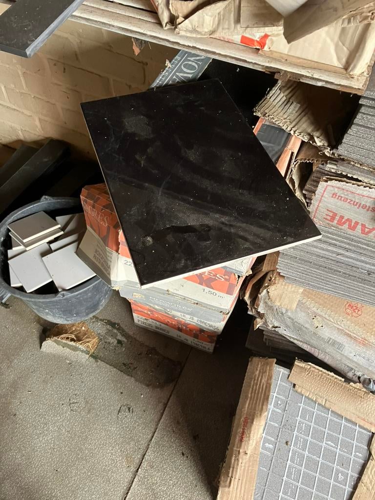 Muurtegels 20 x 30 cm wit en zwart, Doe-het-zelf en Bouw, Tegels, Ophalen, Zo goed als nieuw