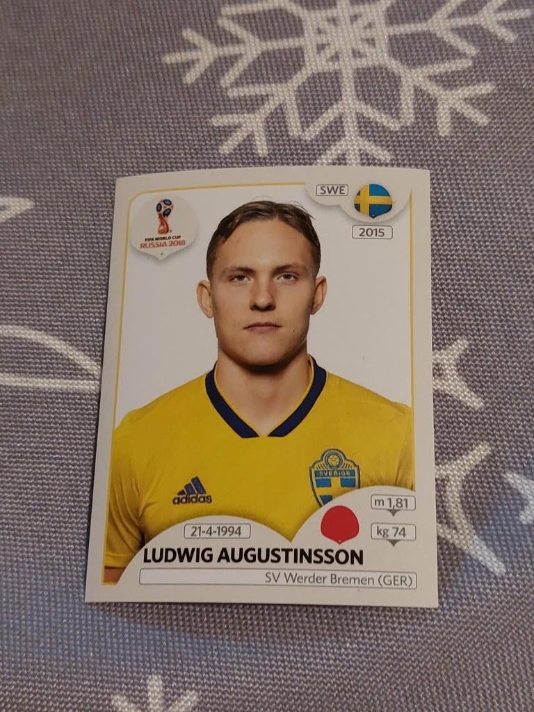 Panini/Sticker/Ludwig Augustinsson/Zweden/WK 2018, Verzamelen, Verzenden, Nieuw, Poster, Plaatje of Sticker