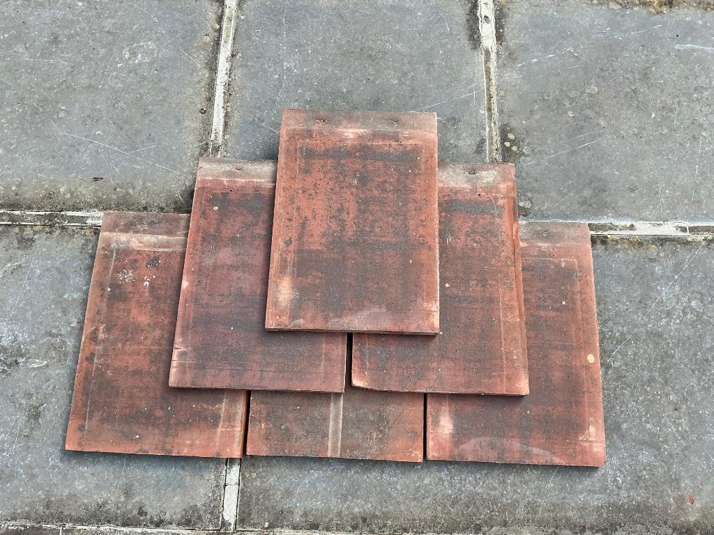 Tuile plate, Bricolage & Construction, Tuiles & Revêtements de toit, Pierre ou Argile, Enlèvement, Neuf, Rouge