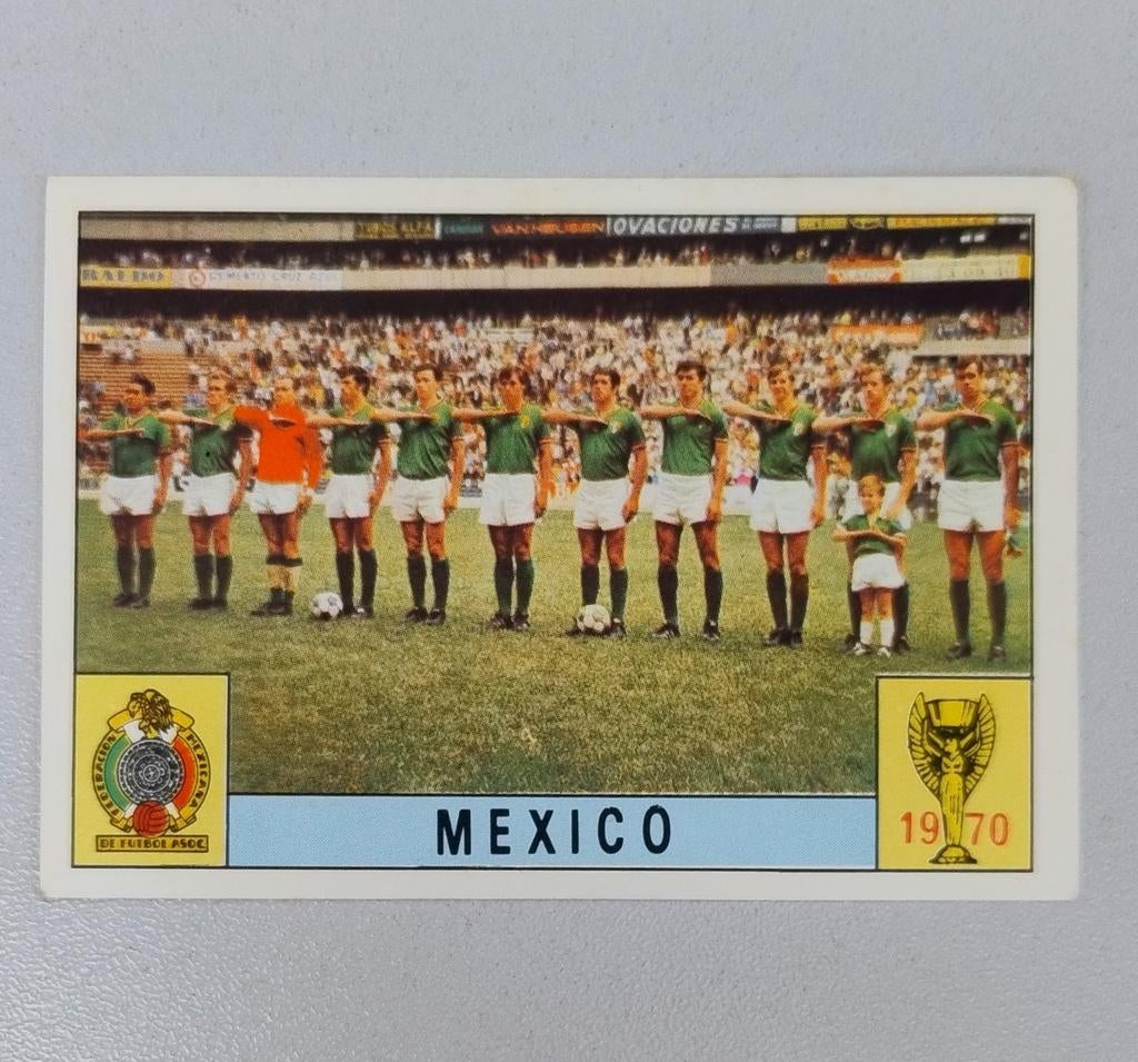 Panini Mexico 70 : Équipe du Mexique. Dos vert., Collections, Articles de Sport & Football, Enlèvement ou Envoi, Comme neuf