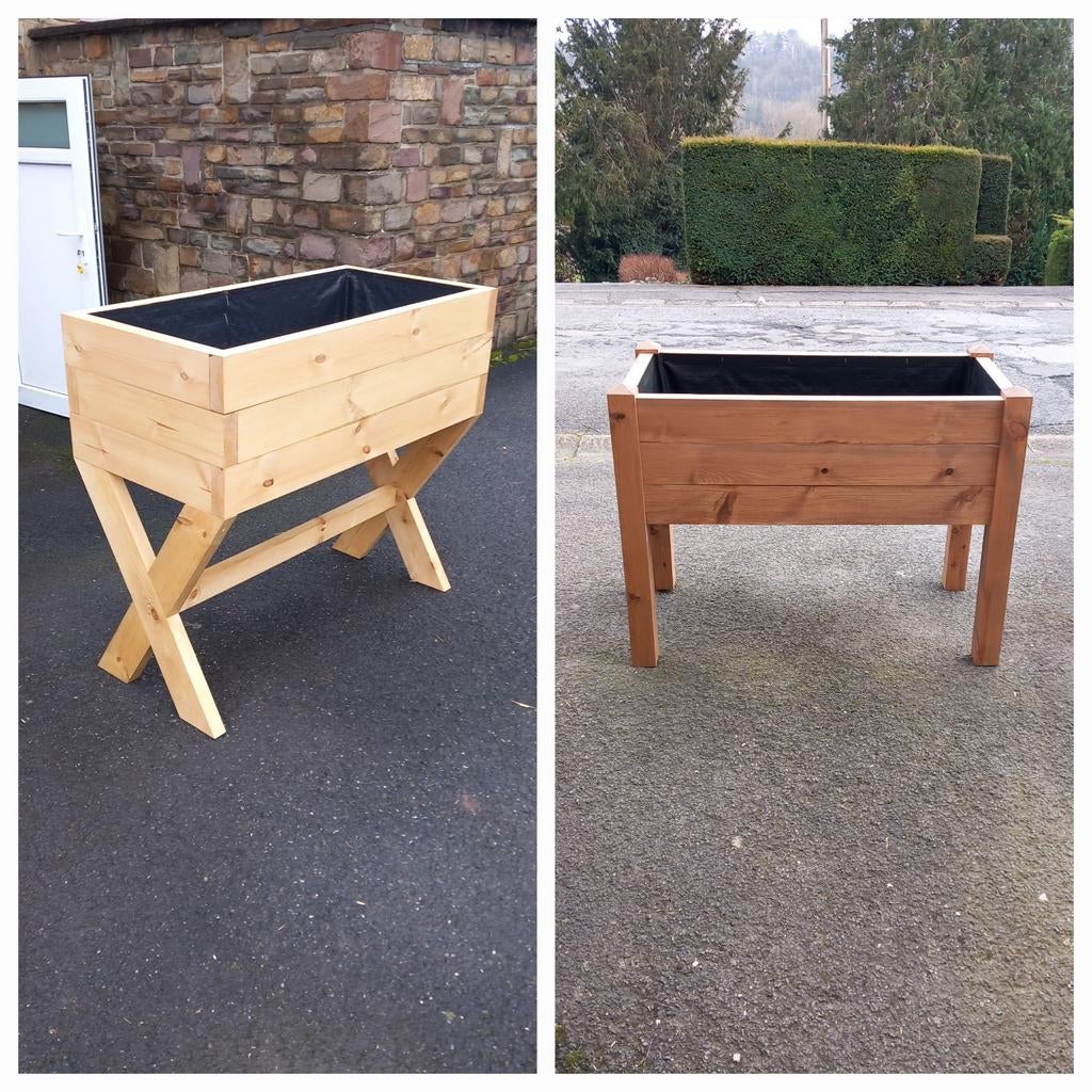 Jardinières en bois 100x50x90, Jardin & Terrasse, Bacs à fleurs & Jardinières, Bois, Balcon, Jardin, Enlèvement