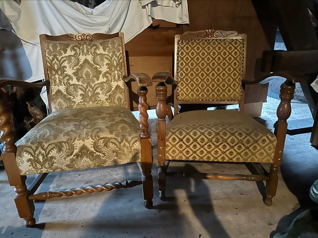 2 anciens fauteuils, Antiquités & Art, Enlèvement