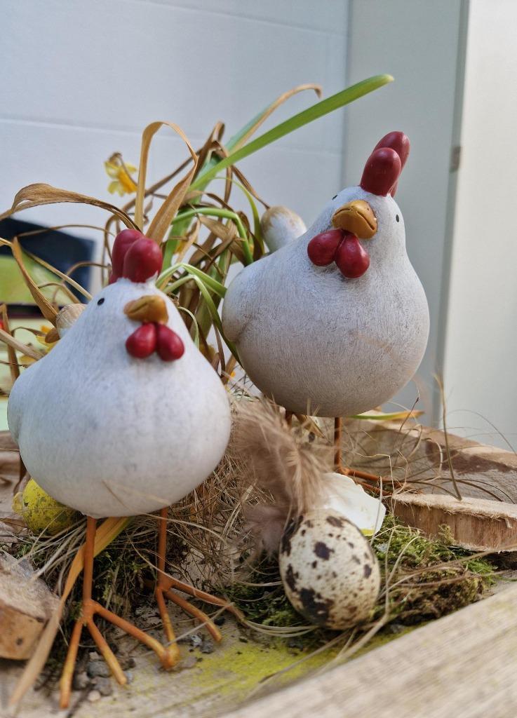 Presque Pâques, ces magnifiques poulets décoratifs en pierre, Enlèvement, Neuf, Animal
