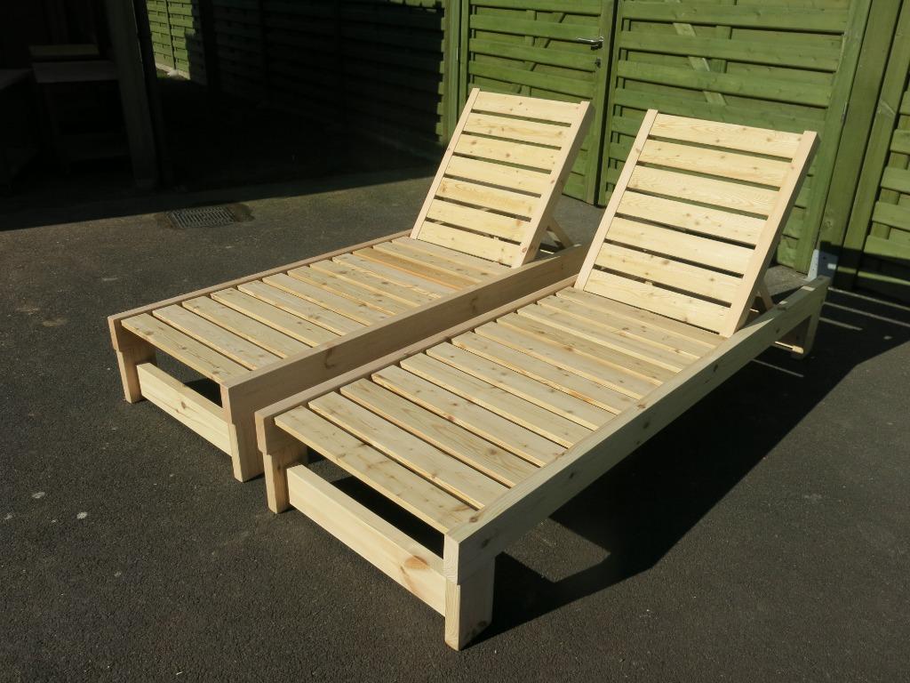 te koop 2 ligzetels  gunstprijs, Ophalen, Nieuw, Hout, Verstelbaar