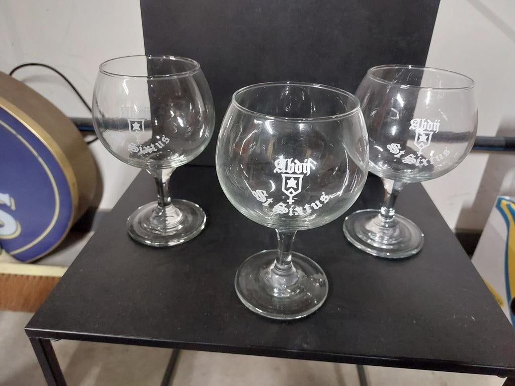 Oudere Sint Bernardus glazen, Verzamelen, Ophalen of Verzenden, Zo goed als nieuw, Bierglas