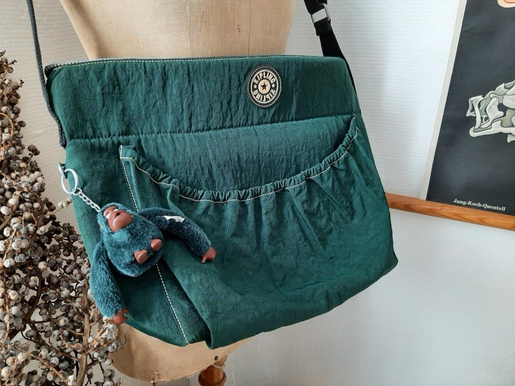 grote tas van Kipling, Handtassen en Accessoires, Tassen | Schoudertassen, Zo goed als nieuw, Kipling, Groen, Ophalen of Verzenden