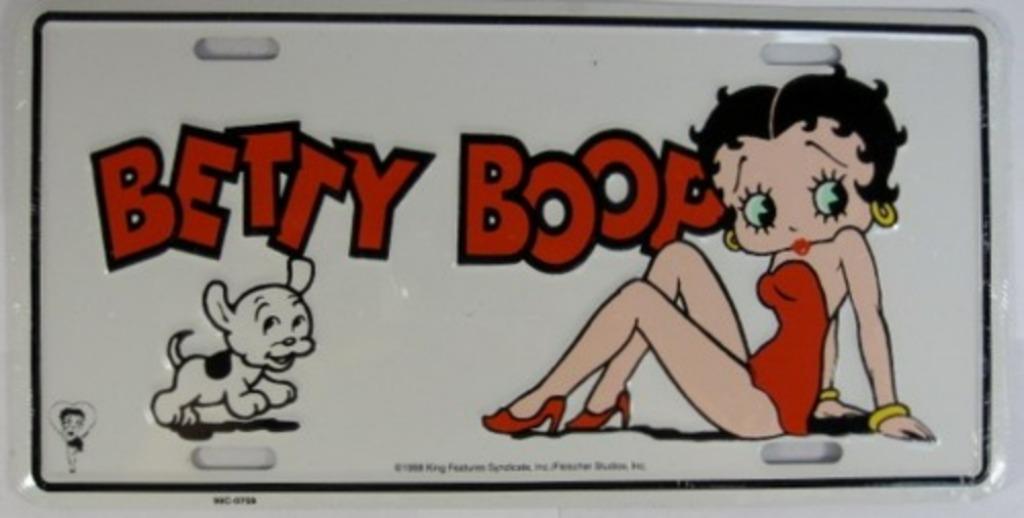 USA Limted Edition 'Betty Boop cartoon' alu herdenkingsplaat, Envoi, Neuf, Autre, Autres marques