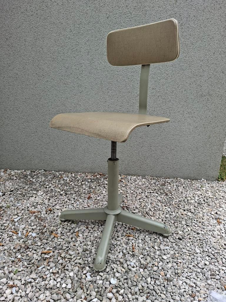 Vintage industriele bureaustoel voor tekentafel, Ophalen, Bureaustoel