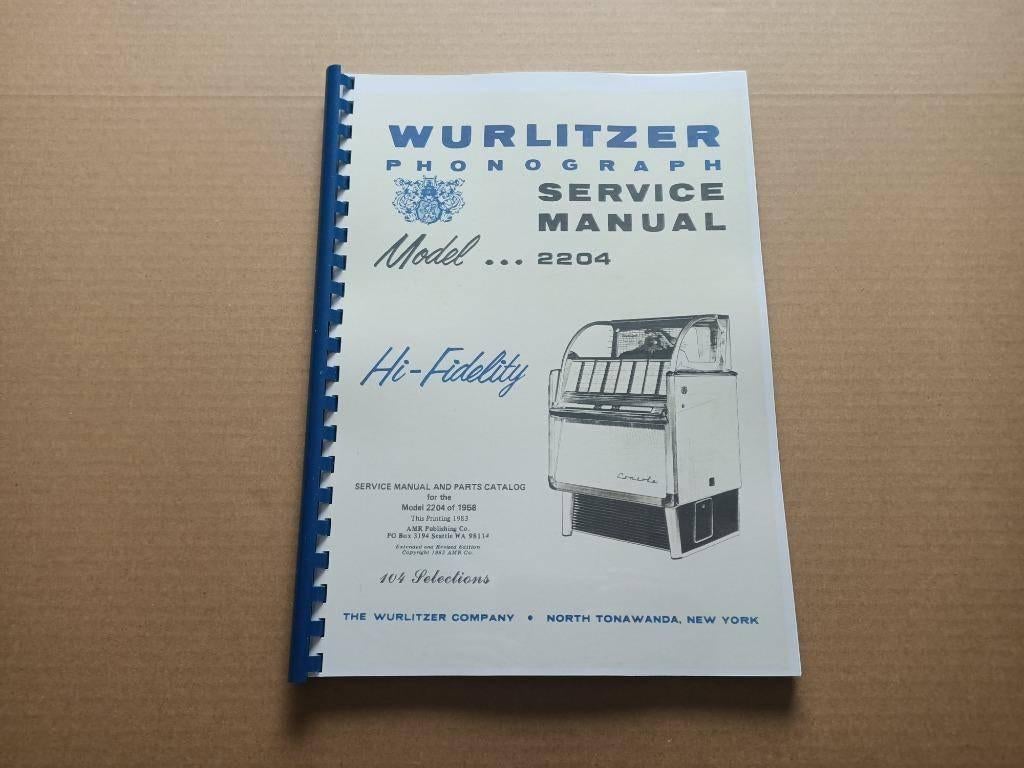 Service Manual: Wurlitzer 2204 (1958) jukebox nieuw !!, Verzamelen, Automaten | Jukeboxen, Wurlitzer, Verzenden