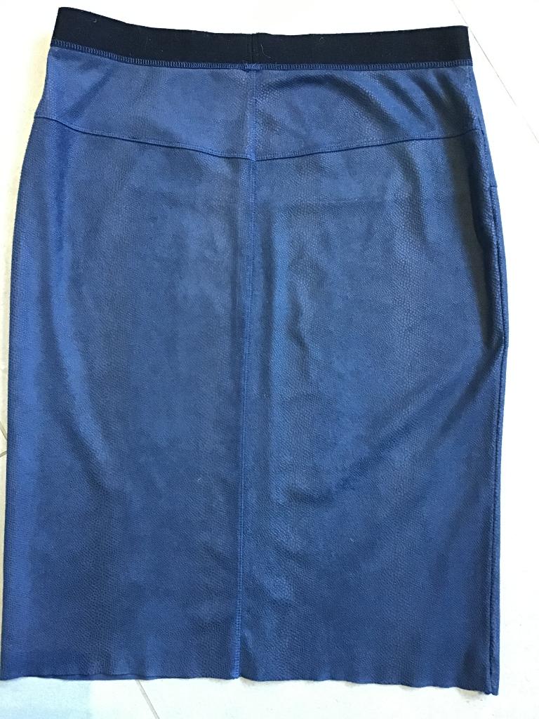 mt 40-42 daimlook rokje, Geisha, Blauw, Ophalen of Verzenden, Knielengte