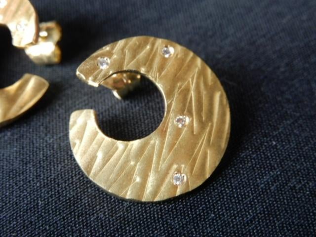 NIEUWE 18K GEELGOUDEN OORBELLEN, Hangers, Geel, Nieuw, Ophalen of Verzenden