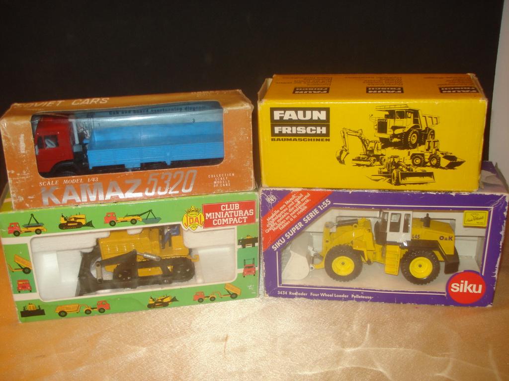 SIKU - JOAL - SOVIET CARS Lot de 4 Engins de Chantier Neufs, Enlèvement ou Envoi, Neuf, Bus ou Camion, SIKU