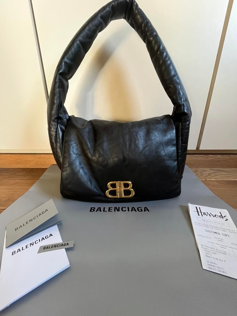 Sac à bandoulière Balenciaga Monaco taille M, Bijoux, Sacs & Beauté, Enlèvement, Comme neuf, Noir