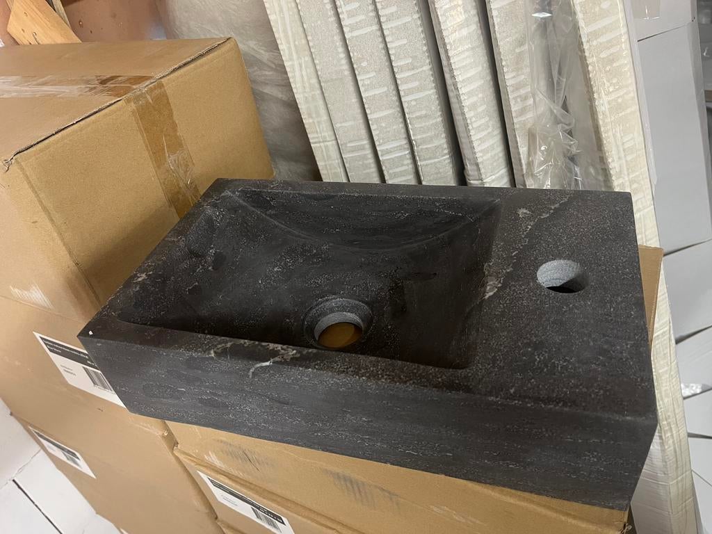 Fontaine en pierre bleue SANIBELL Bluestone trou robinet, Bricolage & Construction, Enlèvement, Neuf, Pierre, Lavabo