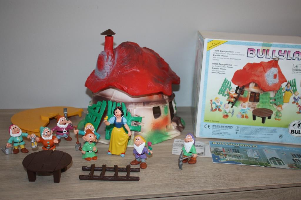 Complete set dwergenhuis Disney , Bully sneeuwwitje, dwergen, Enlèvement ou Envoi, Blanche-Neige ou Belle au Bois Dormant, Comme neuf