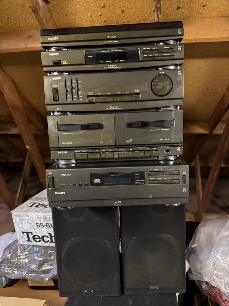 Ensemble Chaine HiFi Philipps avec 2 enceintes, Enlèvement, Comme neuf