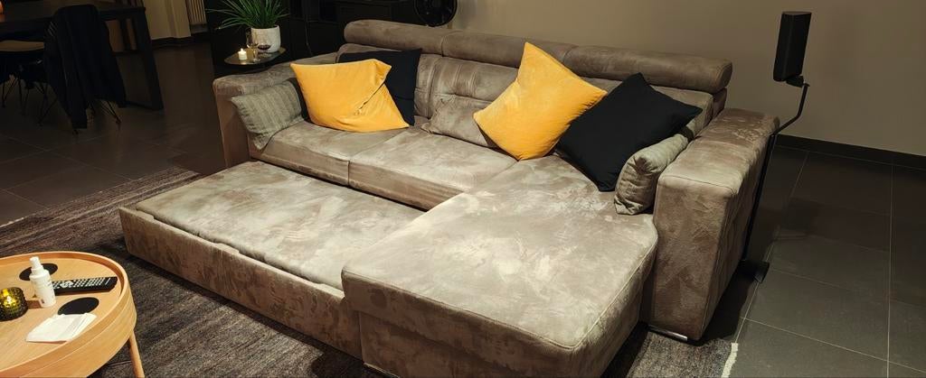 Canapé lit avec rangement, Maison & Meubles, Enlèvement, Comme neuf, Tissus, Canapé lit