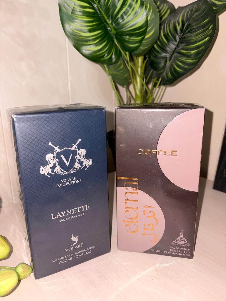 Set van 2 geuren voor heren Laynette & Eternal Coffee 100ml, Handtassen en Accessoires, Uiterlijk | Parfum, Ophalen, Nieuw