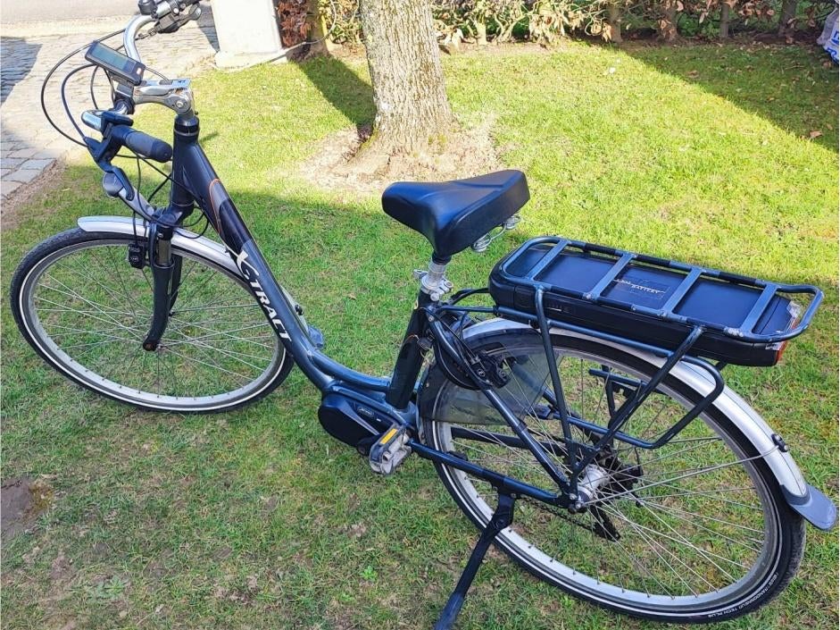ELEKTRISCHE DAMESFIETS, Gebruikt, 47 tot 51 cm, 50 km per accu of meer, Ophalen