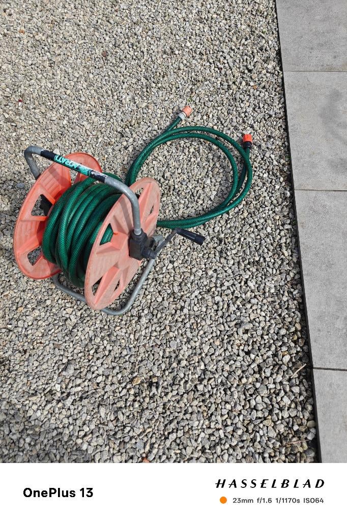 tuinslang haspel, Ophalen, Gebruikt, Tuinslanghaspel