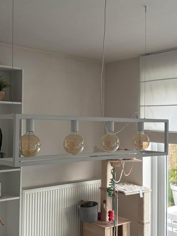 Hanglamp wit, Huis en Inrichting, Lampen | Hanglampen, Ophalen, Zo goed als nieuw