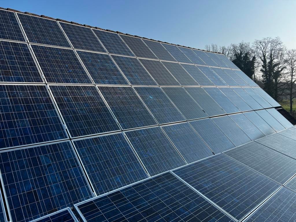 57 zonnepanelen 160w te koop, Doe-het-zelf en Bouw, Ophalen, Gebruikt