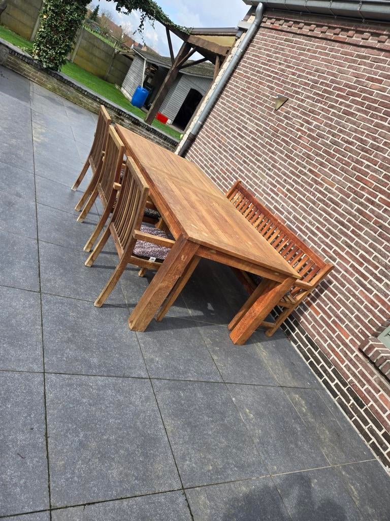 Stevige Tuinset Teak uitschuifbaar tot 340cm, Ophalen