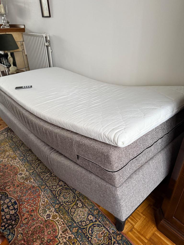 Elektrische boxspring 1 persoons, 90 cm, Beige, Enlèvement, 200 cm