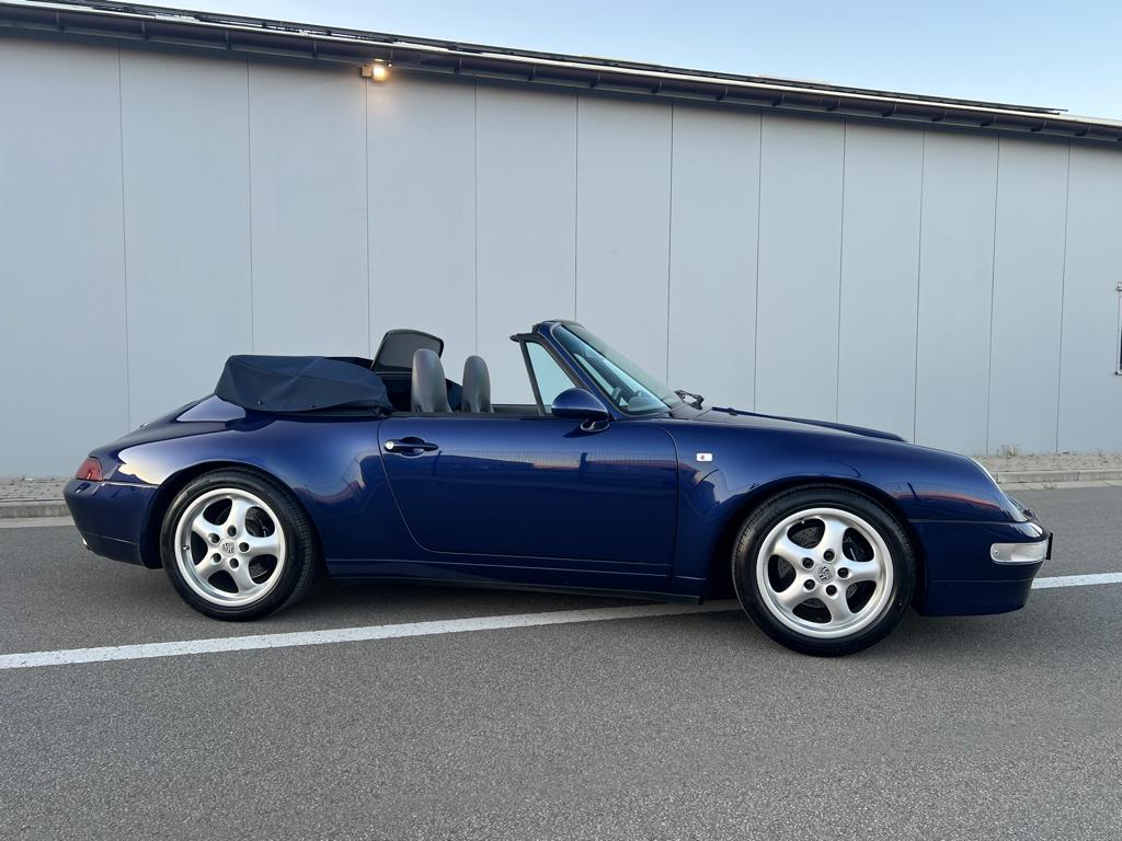 993 Cabrio, Auto's, Porsche, Achterwielaandrijving, Cabriolet, Blauw, Leder