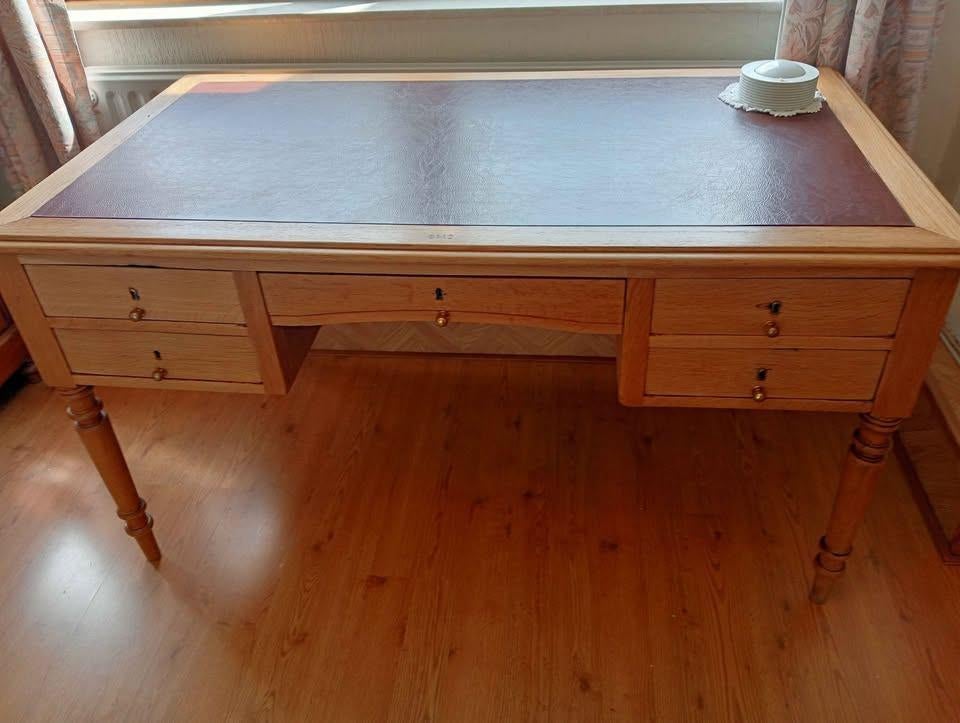 BUREAU STYLE LOUIS PHILIPPE EN CHENE, Maison & Meubles, Bureaux, Comme neuf, Enlèvement, Antique, Bois