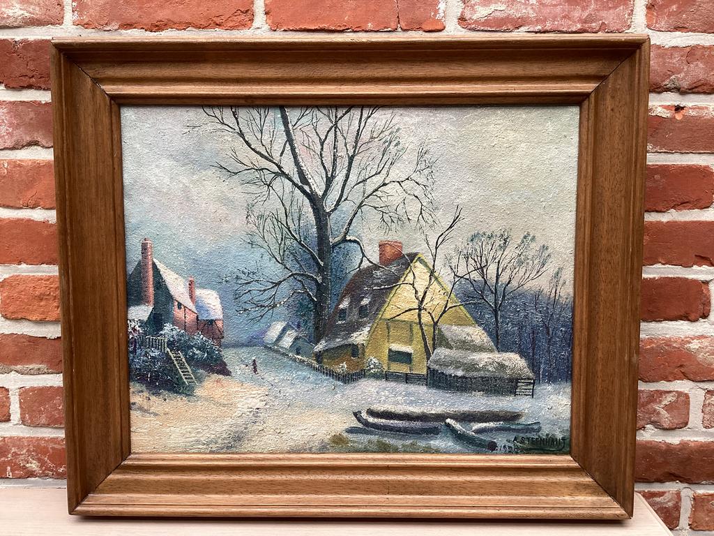 ANTIEK LANDSCHAP 1927 -ADRIAAN STEENHAUT - IMPASTO TECHNIEK, Enlèvement ou Envoi