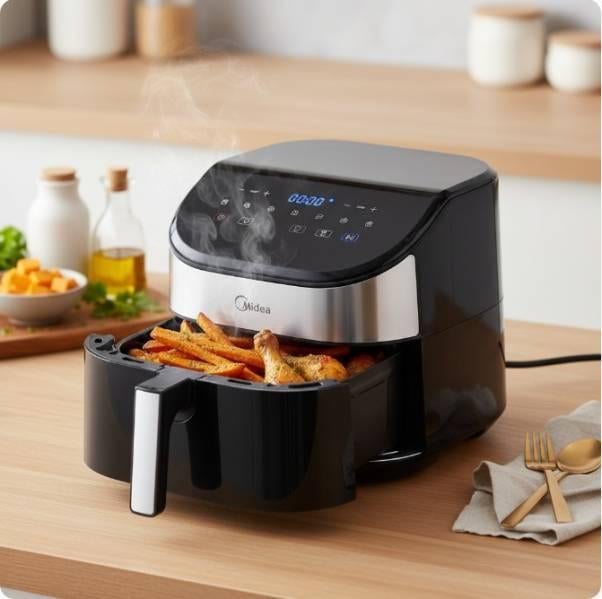 Airfryer 5,5 liter – 1900W – Nieuw in ongeopende verpakking, Electroménager, Friteuses à air, Enlèvement, Neuf, Friteuse à air