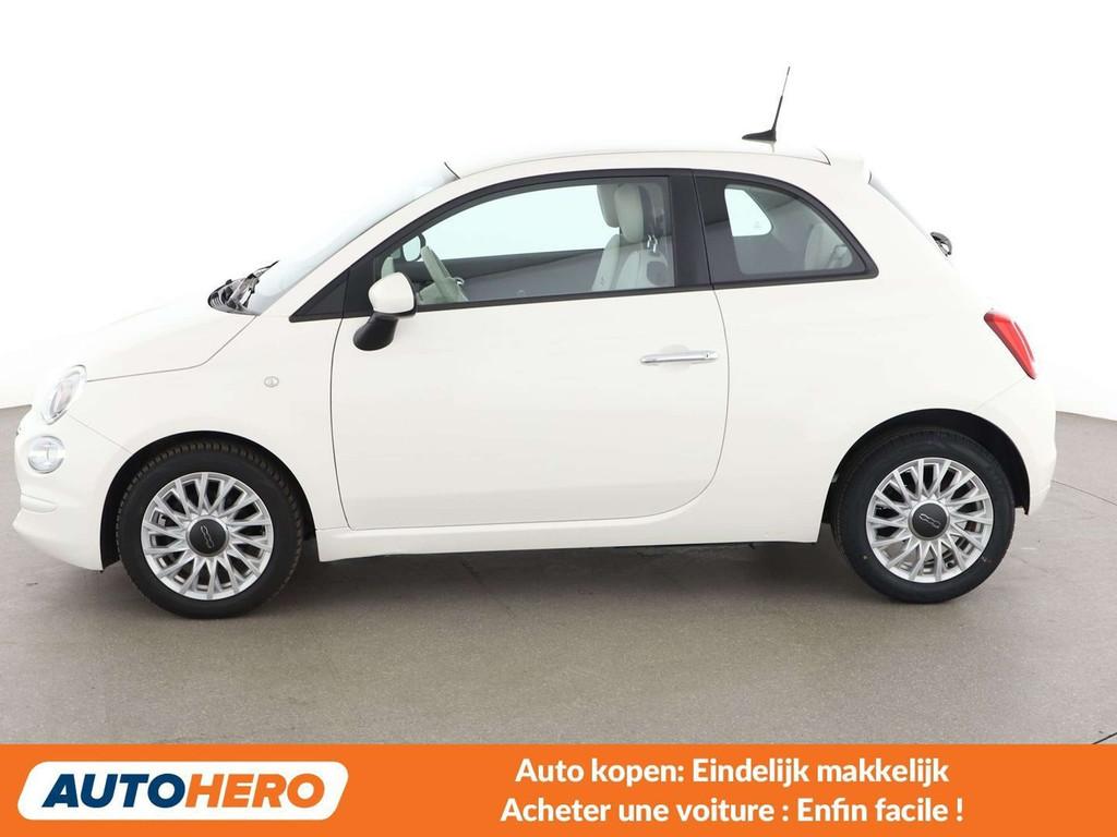 Fiat 500 1.2 Lounge (bj 2020, automaat), Auto's, 4 zetels, Stof, Gebruikt, Wit