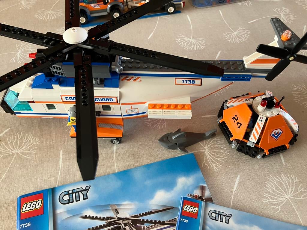 Lego city 7738 coast guard helicopter, Ophalen, Gebruikt, Lego, City
