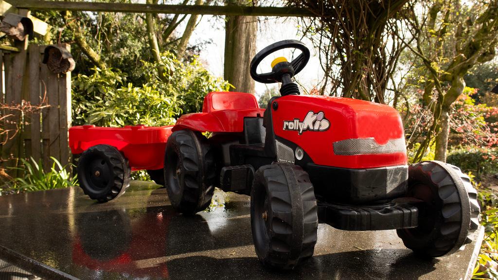 tractor met kar, Kinderen en Baby's, Ophalen, Zo goed als nieuw