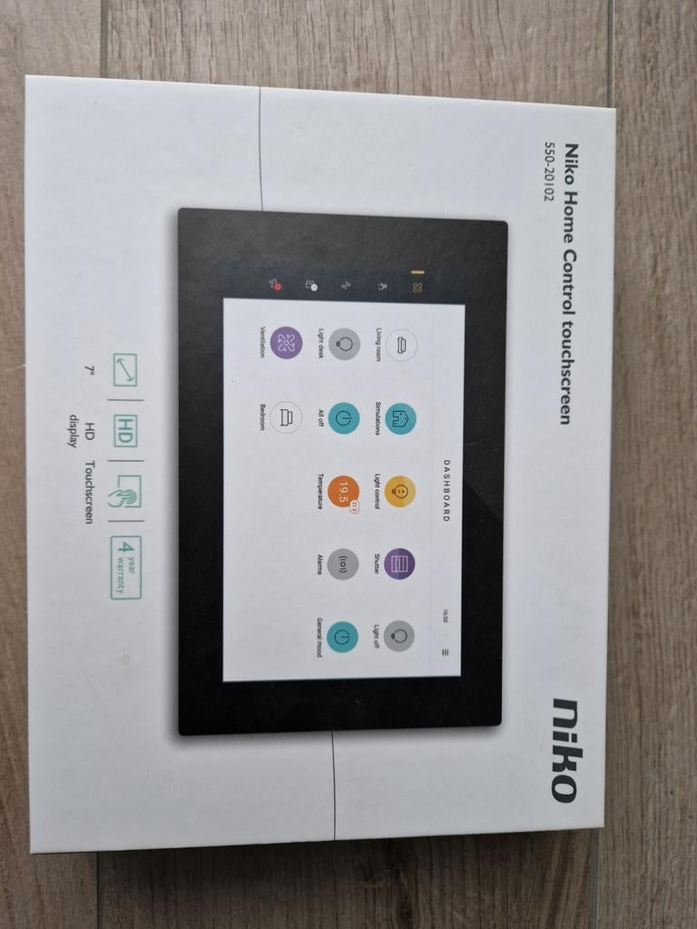 Scherm voor controle niko home installatie, Ophalen