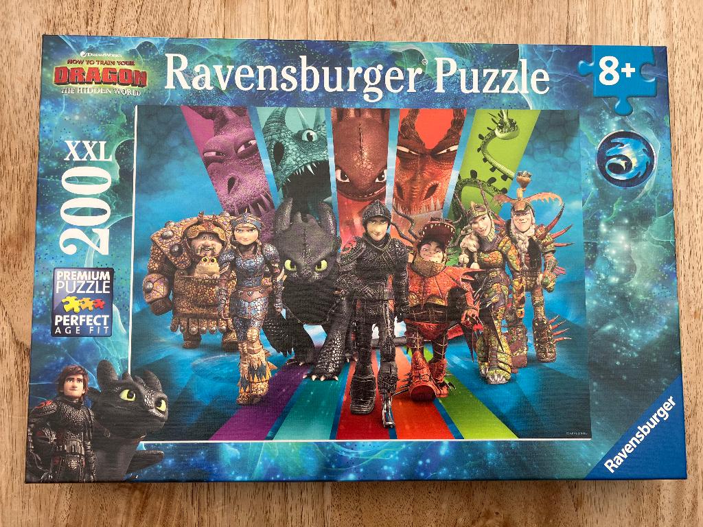Puzzel - Ravensburger - 200 stukken - Dragon, Kinderen en Baby's, Speelgoed | Kinderpuzzels, Ophalen of Verzenden, Meer dan 50 stukjes