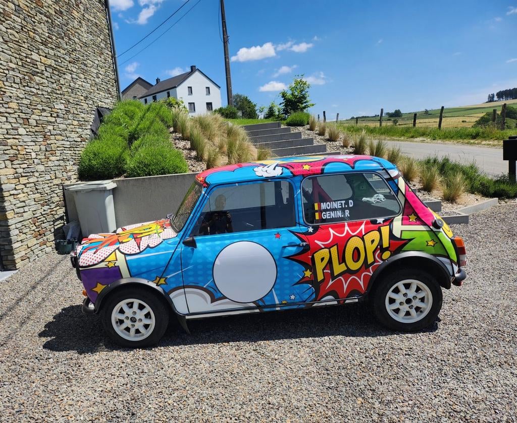 Austin mini préparée rally 1300, Auto's, Mini, Zwart, 4 cilinders, Handgeschakeld, 2 deurs