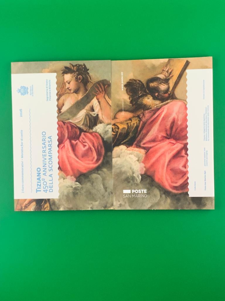 San Marino Tiziano 2026, Timbres & Monnaies, Monnaies | Europe | Monnaies euro, Enlèvement ou Envoi, Saint-Marin, 2 euros, Monnaie en vrac